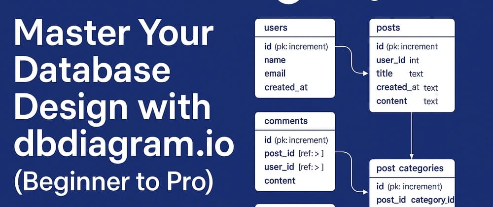 Design Your Database with dbdiagram.io (Beginner to Pro)