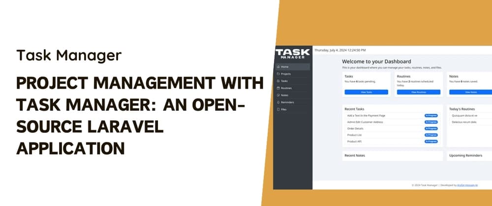 Project Management with Task Manager: An Open-Source Laravel Application